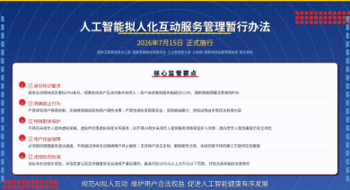 《人工智能拟人化互动服务管理暂行办法》施行“机械陪伴者”如何通过伦理安全关
